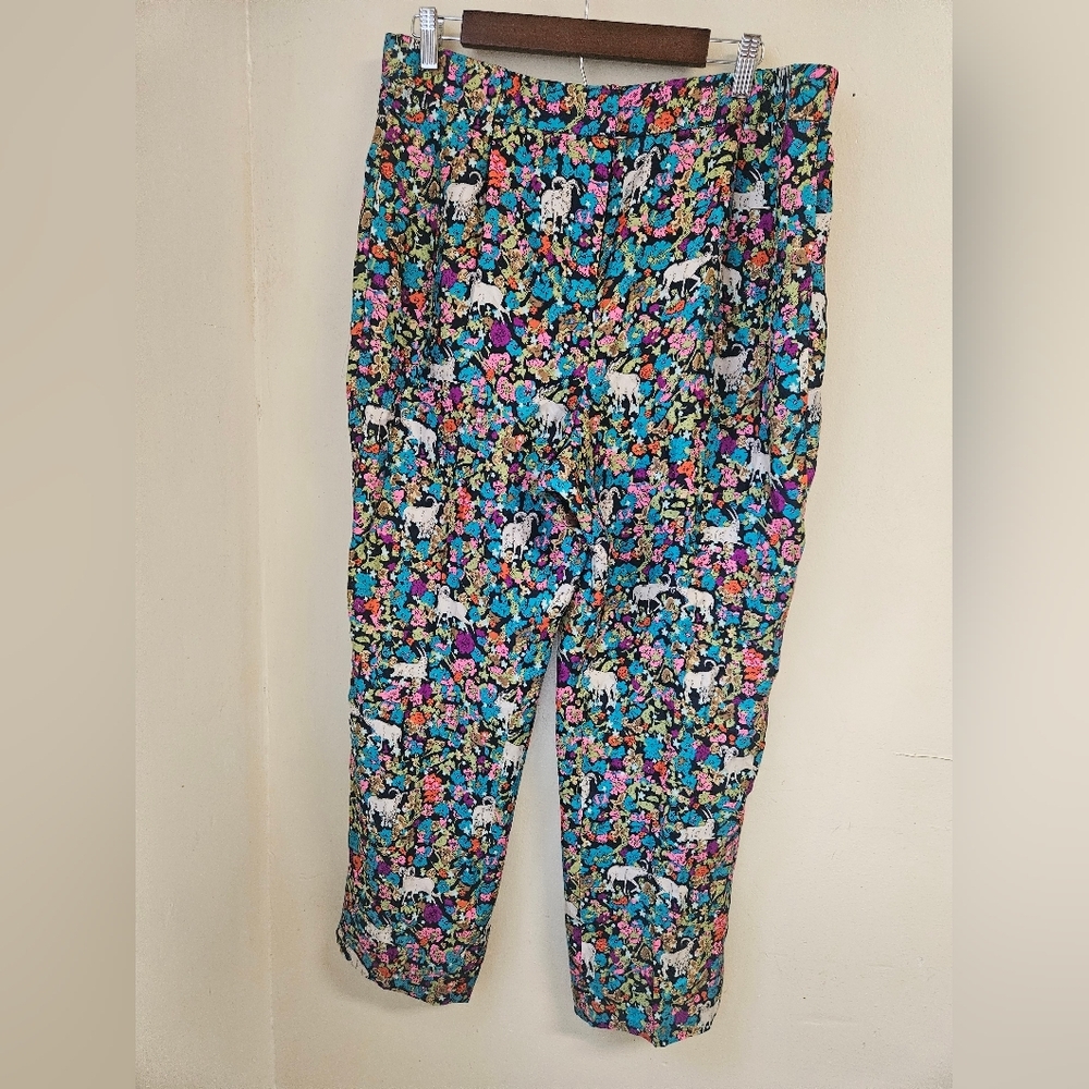 J.Crew Collection- Pants Women's 14Collection high-rise silk-twill trouser - Picture 2 of 8